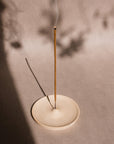 Circular sphere incense holder. Its circular shape is representative of the eternal death and rebirth cycle experienced by each inhabitant of planet Earth. The Circle holds the incense stick securely.