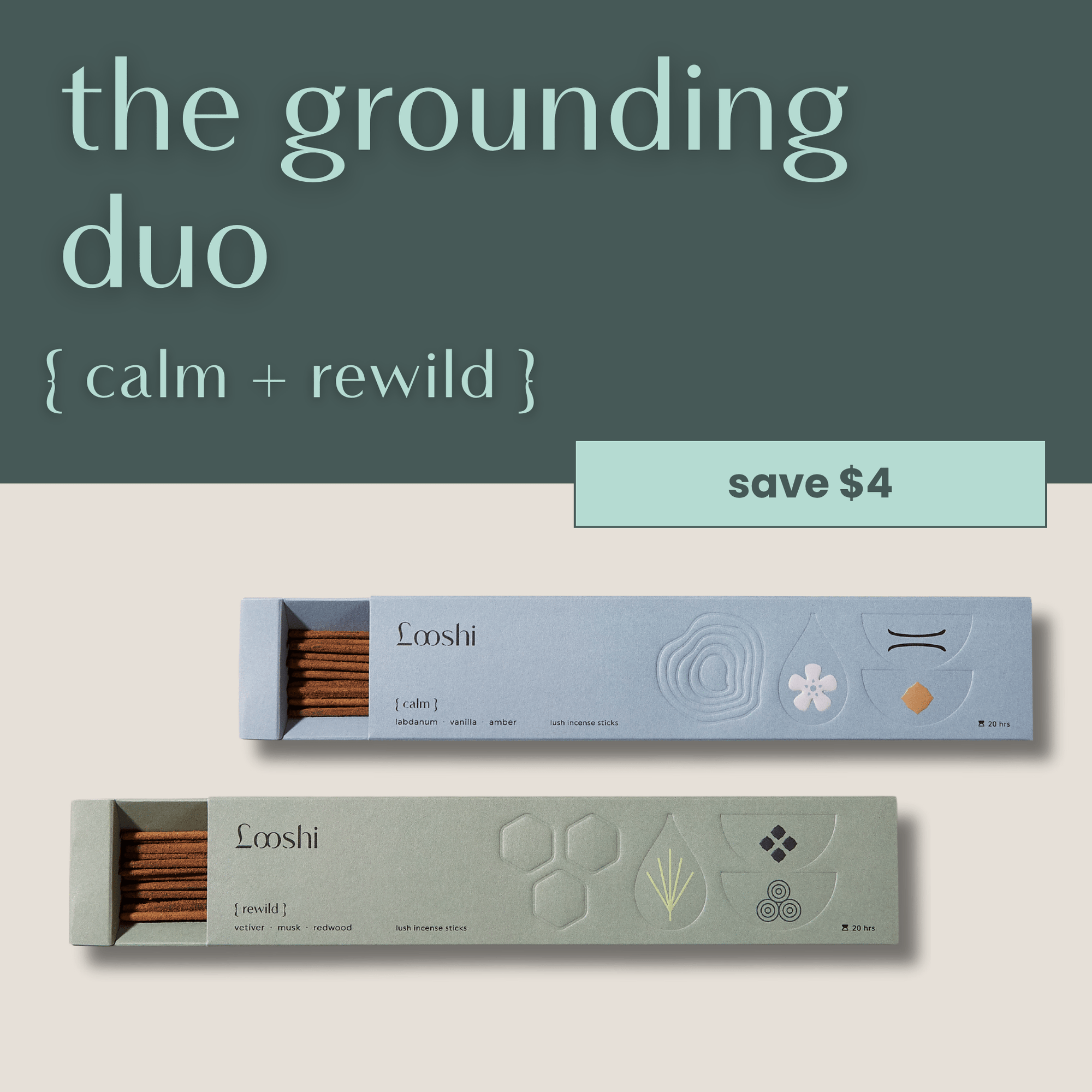 The Grounding Duo incense sticks from hellolooshi.