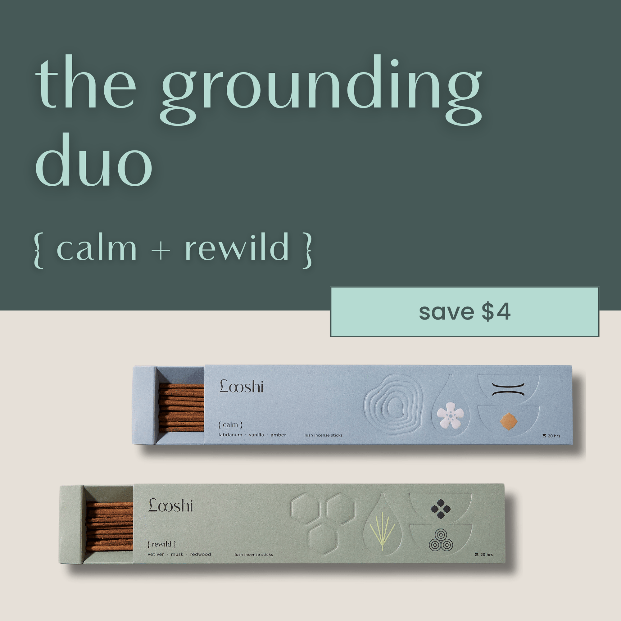 The Grounding Duo incense sticks from hellolooshi.
