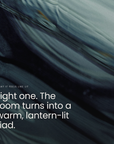 Light one. The room turns into a warm, lantern-lit riad.