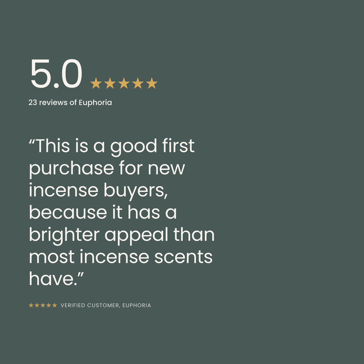 What verified customers say about Euphoria