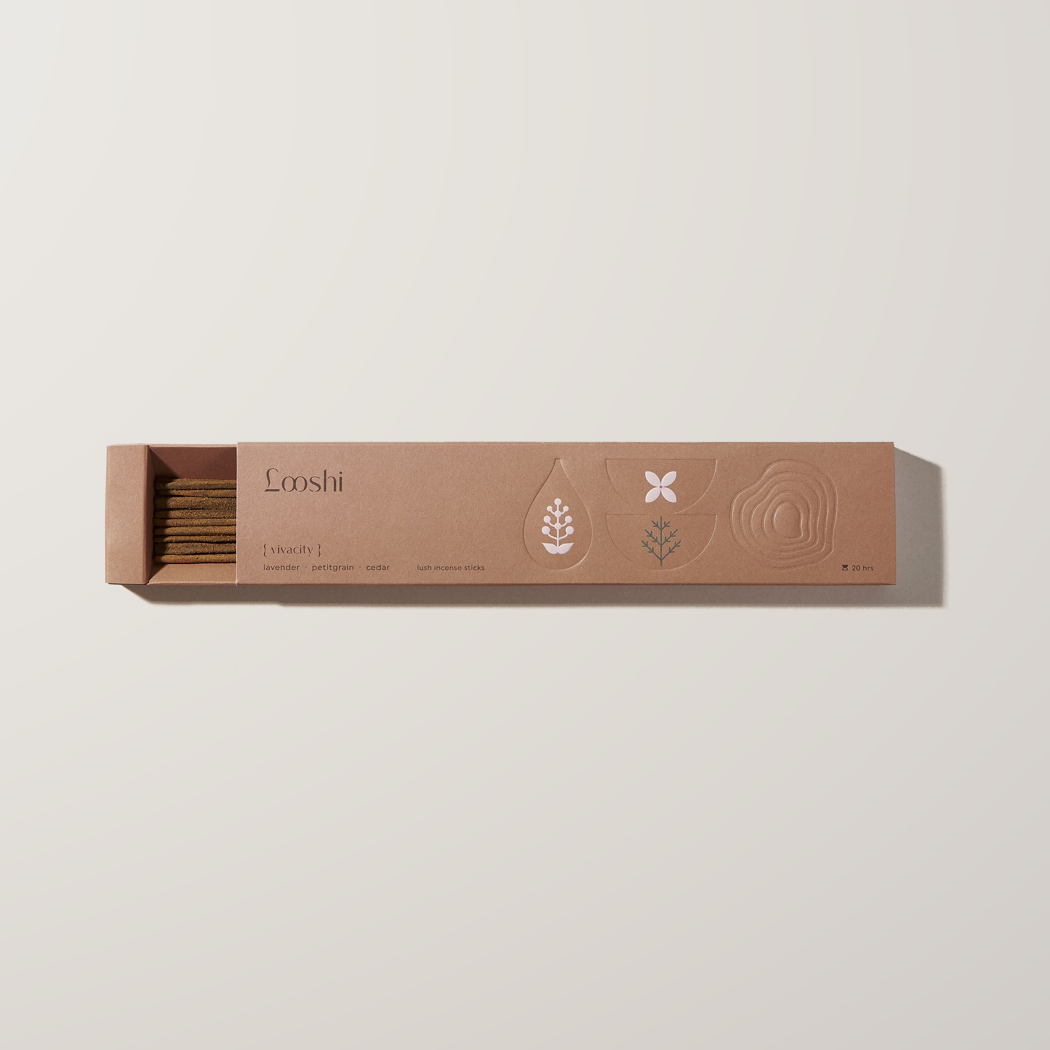 Vivacity Natural Incense Sticks: Lavender, Petitgrain & Cedar | Looshi