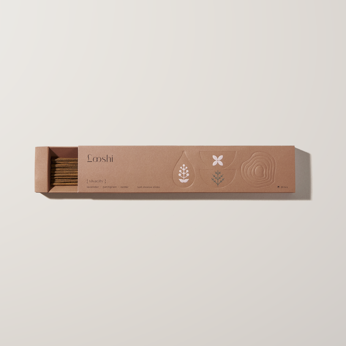Vivacity incense sticks, open box of 20