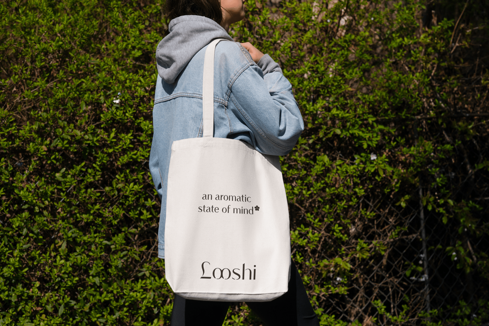 Free Mindful Tote Bag incense sticks from hellolooshi.