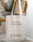 Mindful Tote Bag incense sticks from hellolooshi.